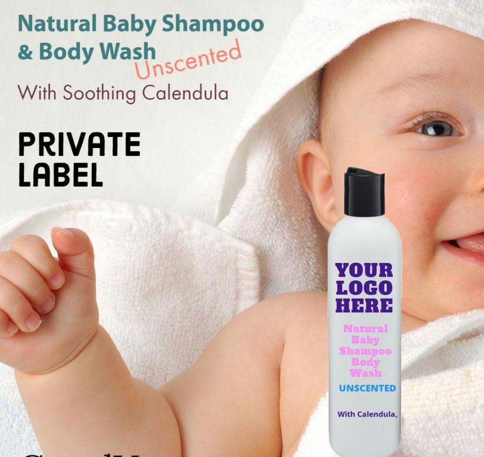 Natural Baby Shampoo & Body Wash - 2 in 1 - Enriched with Aloe and Chamomile
